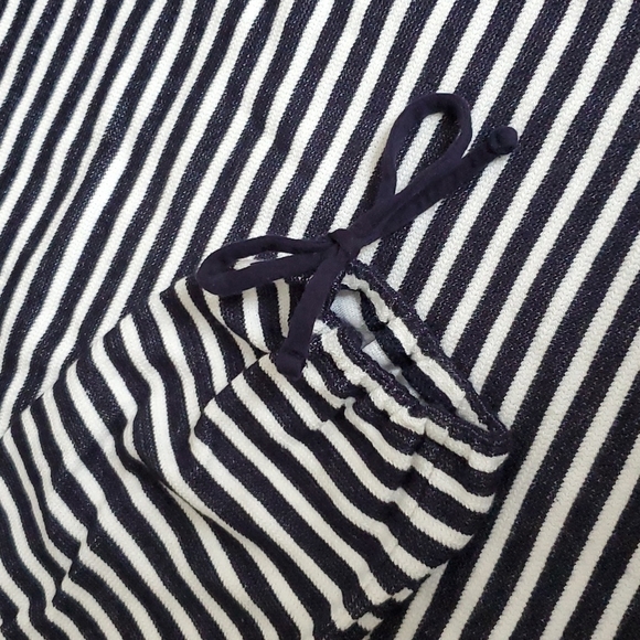 Talbots Striped Tie Cuff Top Large - Picture 3 of 4
